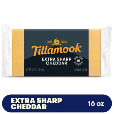 Tillamook Extra Sharp Cheddar Cheese Block - 1 Lb - Image 1