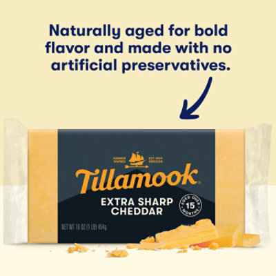 Tillamook Extra Sharp Cheddar Cheese Block - 1 Lb - Image 2