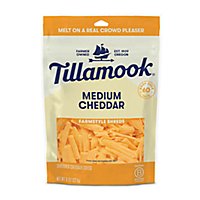 Tillamook Farmstyle Thick Cut Medium Cheddar Shredded Cheese - 8 Oz - Image 1