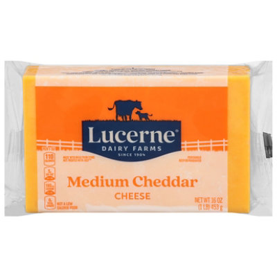 Lucerne Cheese Natural Medium Cheddar - 16 Oz - Image 2