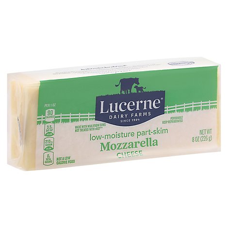 Lucerne Cheese Natural Mozzarella Low Moisture Part Skim - 8 Oz