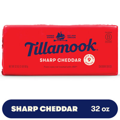 Tillamook Sharp Cheddar Cheese Block - 2 Lb - Image 1