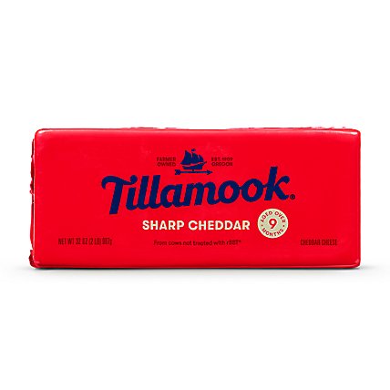 Tillamook Sharp Cheddar Cheese Block - 2 Lb - Image 1