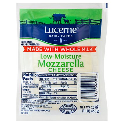 Lucerne Cheese Ball Mozzarella Whole Milk - 16 Oz - Image 1