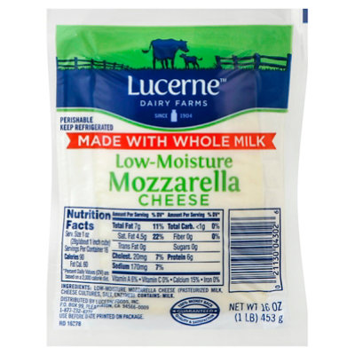 Lucerne Cheese Ball Mozzarella Whole Milk - 16 Oz