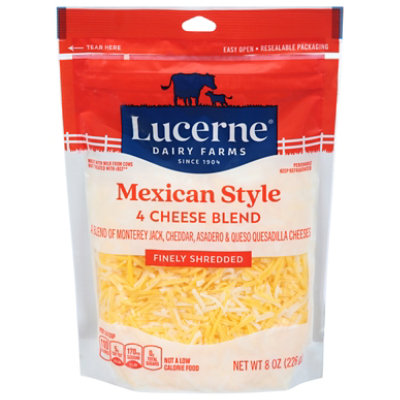 Lucerne Cheese Finely Shredded Mexican Style 4 Cheese Blend - 8 Oz - Image 2