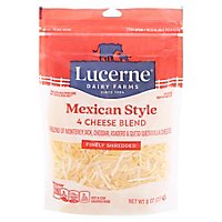 Lucerne Cheese Finely Shredded Mexican Style 4 Cheese Blend - 8 Oz - Image 1