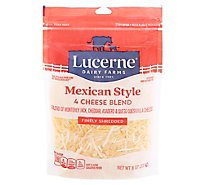 Lucerne Cheese Finely Shredded Mexican Style 4 Cheese Blend - 8 Oz