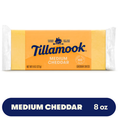 Tillamook Medium Cheddar Cheese - 8 Oz - Image 1