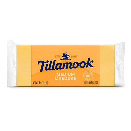 Tillamook Medium Cheddar Cheese - 8 Oz - Image 1