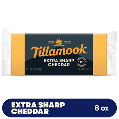 Tillamook Extra Sharp Cheddar Cheese - 8 Oz - Image 1