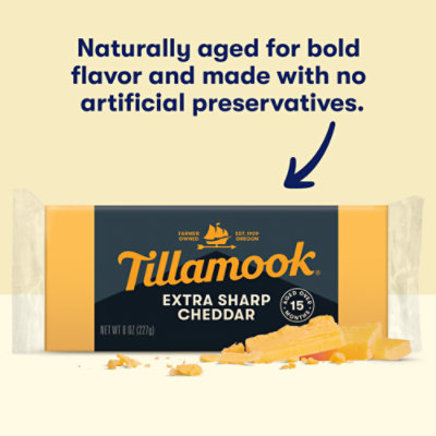 Tillamook Extra Sharp Cheddar Cheese - 8 Oz - Image 2