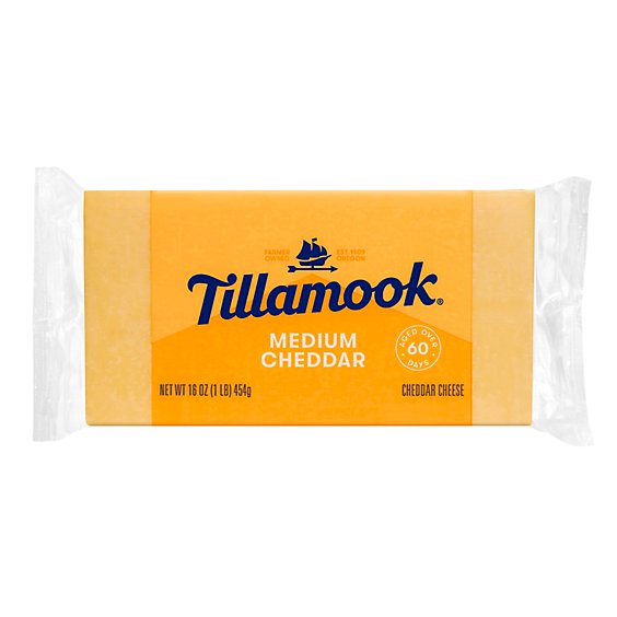 Tillamook Medium Cheddar Cheese Block - 1 Lb