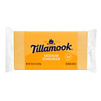 Tillamook Medium Cheddar Cheese Block - 1 Lb - Image 1