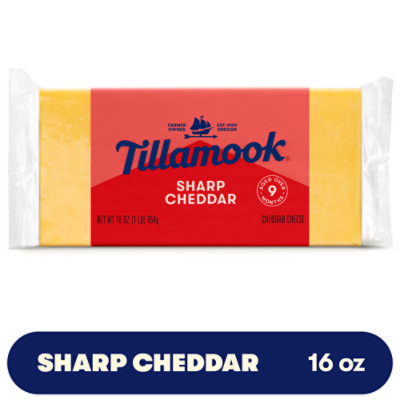 Tillamook Sharp Cheddar Cheese Block - 1 Lb - Image 1