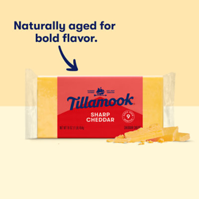 Tillamook Sharp Cheddar Cheese Block - 1 Lb - Image 2