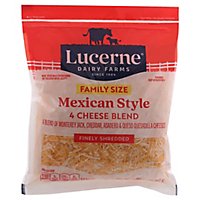 Lucerne Cheese Finely Shredded Mexican Style 4 Cheese Blend - 32 Oz - Image 1