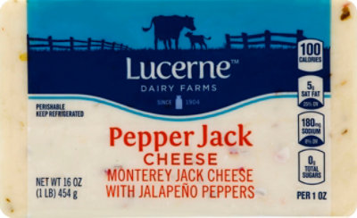 Lucerne Cheese Natural Pepper Jack - 16 Oz - Image 2