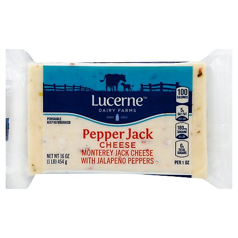  Lucerne Cheese Natural Pepper Jack - 16 Oz 