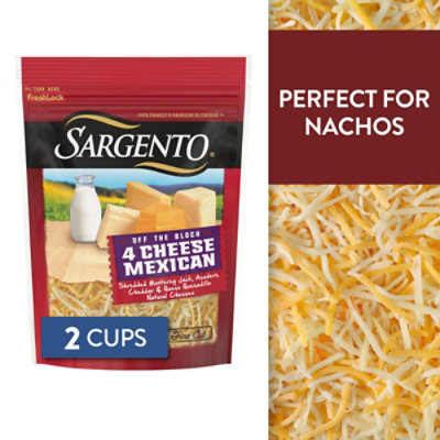 Sargento Cheese Natural Shredded Fine Cut 4 Cheese Mexican - 8 Oz - Tom  Thumb