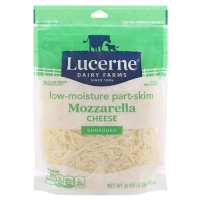 Lucerne Cheese Shredded Mozzarella Low Moisture Part Skim - 16 Oz - Haggen