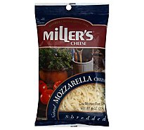 Millers Cheese Kosher Shredded Mozzarella Cheese - 8 Oz