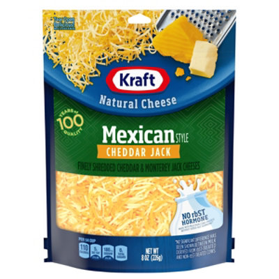  Kraft Natural Cheese Finely Shredded Cheddar Jack Mexican Style - 8 Oz 