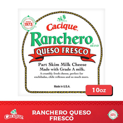 Cacique Ranchero Queso Fresco Part Skim Milk Cheese - 10 Oz - Image 2