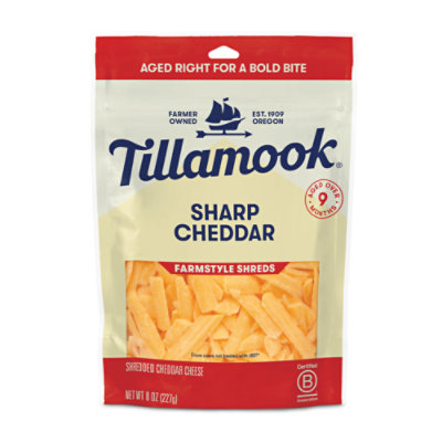 Tillamook Sharp Cheddar Shredded Cheese - 8 Oz - Jewel-Osco