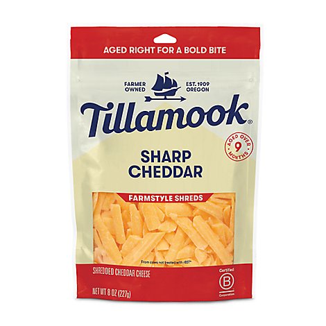 Tillamook Sharp Cheddar Shredded Cheese - 8 Oz