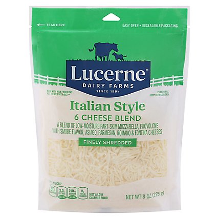 valg Lægge sammen nærme sig Lucerne Cheese Finely Shredded Italian Style 6 Cheese Blend - 8 Oz - Safeway
