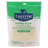 Lucerne Cheese Finely Shredded Italian Style 6 Cheese Blend - 8 Oz - Image 1