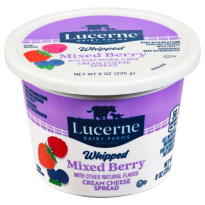 Lucerne Cream Cheese Spread Whipped Mixed Berry Flavor - 8 Oz - Image 1