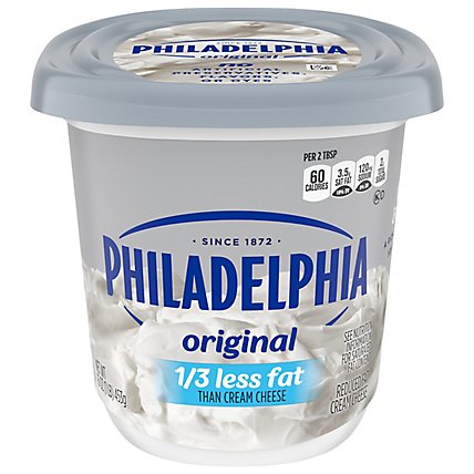 Philadelphia Reduced Fat Cream Cheese Spread with 1/3 Less Fat Tub - 16 Oz - Image 2