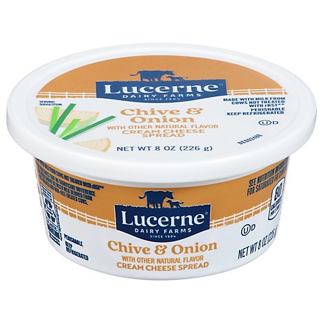 Lucerne Cream Cheese Spread with Chive & Onion - 8 Oz