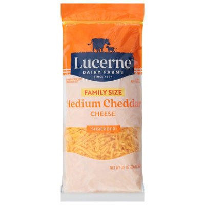 Lucerne Cheese Shredded Medium Cheddar - 32 Oz - Image 2