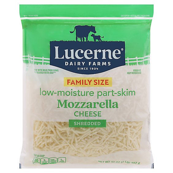 Lucerne Cheese Shredded Low-Moisture Part-Skim Mozzarella - 32 Oz