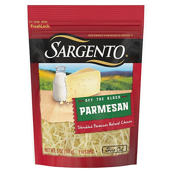 Sargento Off the Block Cheese Shredded Natural Parmesan - 5 Oz
