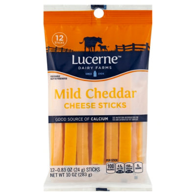Lucerne Cheese Sticks Cheddar Mild 121 Oz Vons