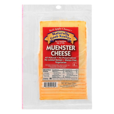 Naturally Good Kosher Cheese Muenster Cheese - 8 Oz - Image 1