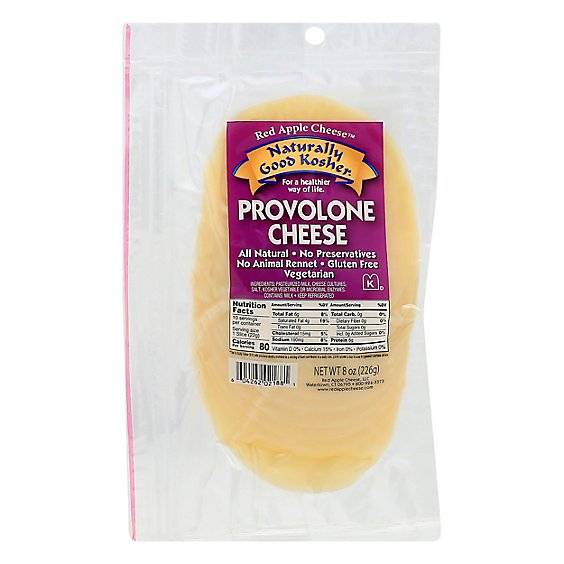 Naturally Good Kosher Cheese Provolone Sliced - 8 Oz