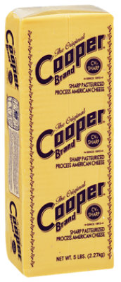 Cooper Sharp American Cheese - 5 Pound Block Of Creamy Process Cheese Since 1893