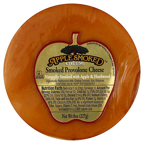 Red Apple Cheese Apple Smoked Provolone Deli Vacuum Pack - 8 Oz