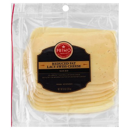 Primo Taglio Cheese Swiss Red Fat Lacy Vacuum Pack - 8 Oz - Image 1