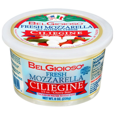 BelGioioso Ciliegine Fresh Mozzarella Cheese Cup - 8 Oz