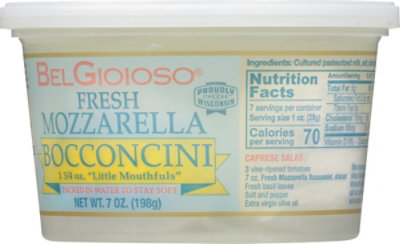 BelGioioso Fresh Mozzarella Cheese Bocconcini Cup - 7 Oz - Image 6