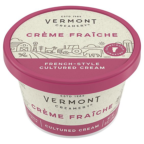 Vermont Creamery Cultured Cream French Style Creme Fraiche - 8 Oz
