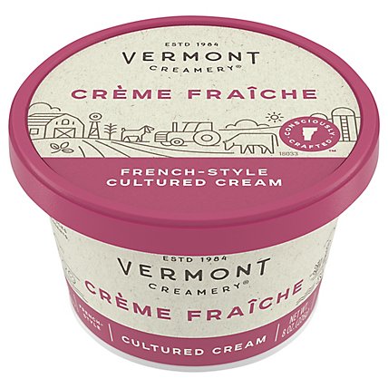 Vermont Creamery Cultured Cream French Style Creme Fraiche - 8 Oz - Image 1