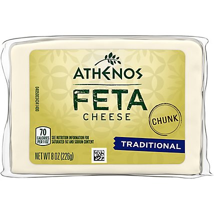 Athenos Cheese Feta Chunk Traditional - 8 Oz