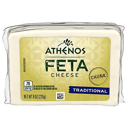 Athenos Cheese Feta Chunk Traditional - 8 Oz - Image 1